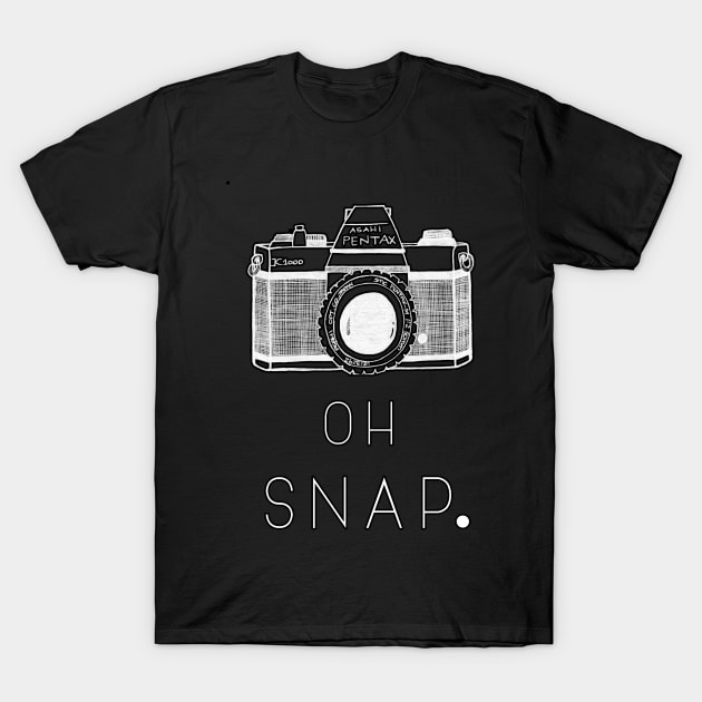 'Oh Snap' Typography Design- White T-Shirt by StylishTayla